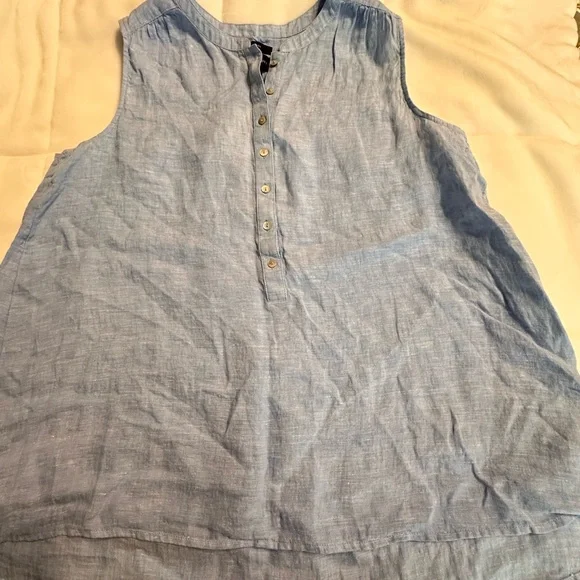 NWT Tahari linen sleeveless top size Medium - Picture 2 of 10